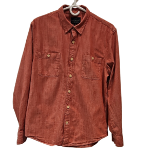 LUCKY BRAND Saturday Stretch Shirt Red White Long Sleeve Button Down Men's